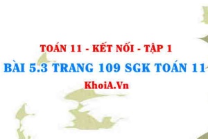 Bài 5.3 trang 109 SGK Toán 11 tập 1 Kết nối tri thức